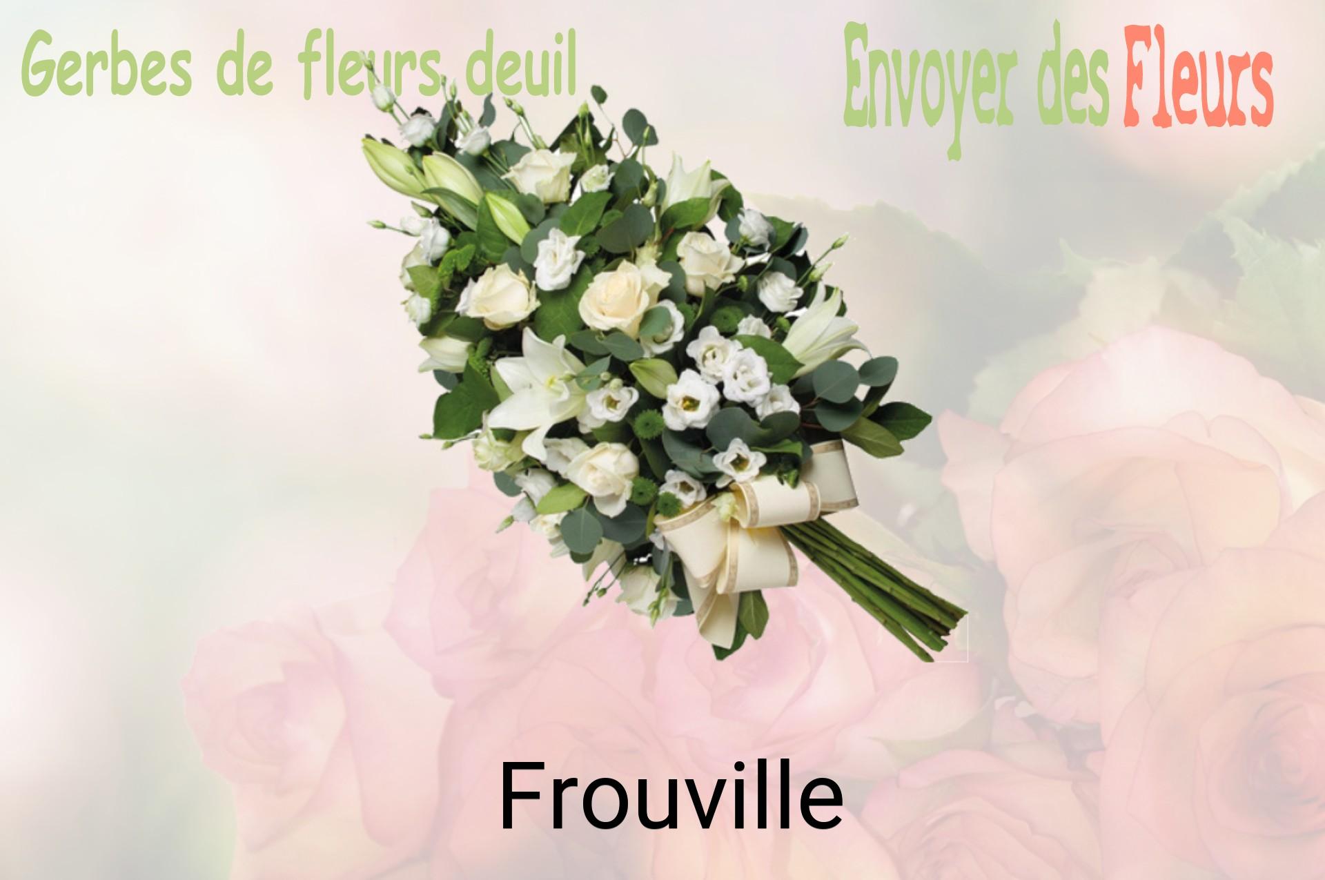 Gerbe de fleurs de deuil livrée à Frouville